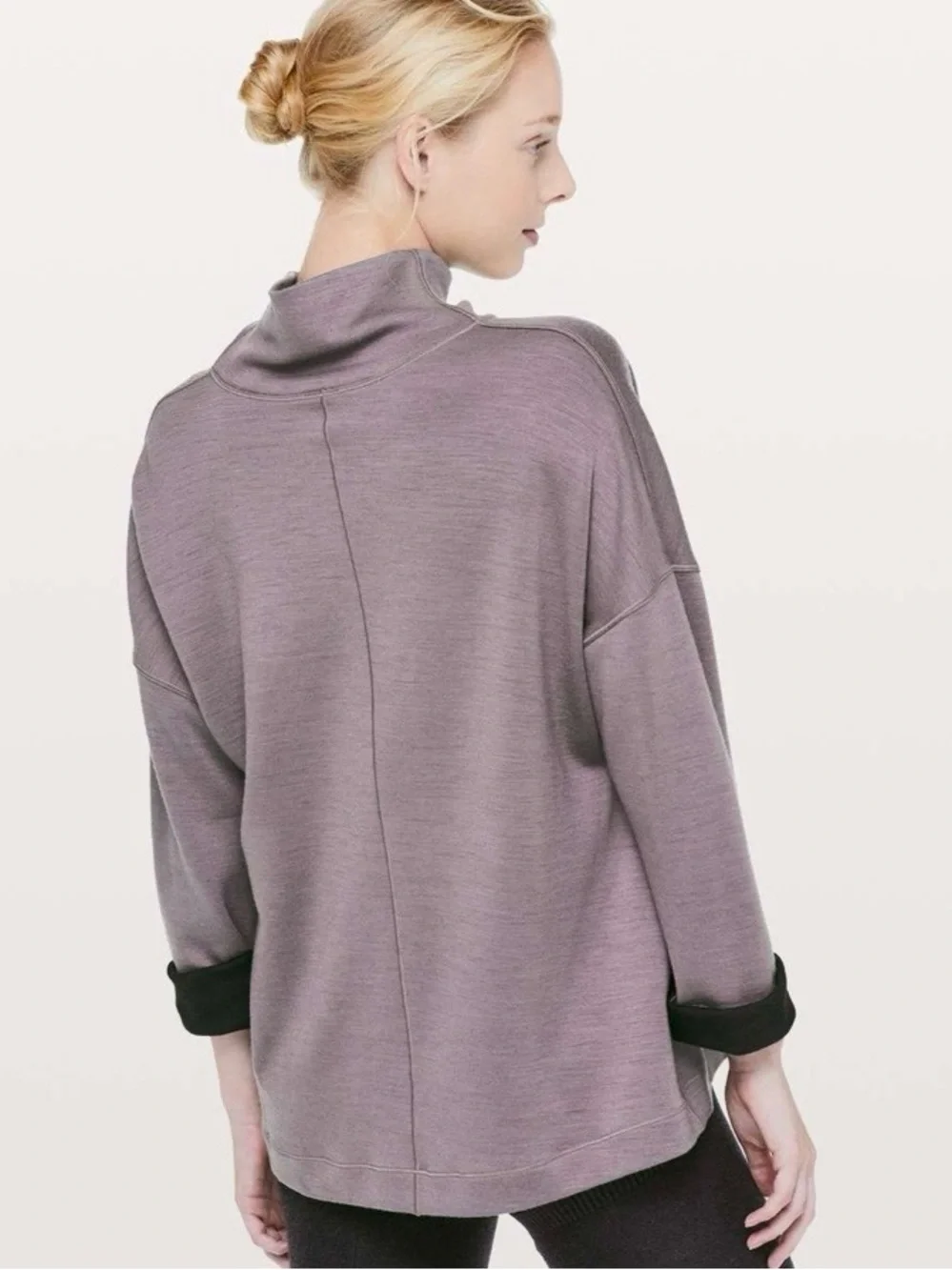 Lululemon Merino Wool Principal Dancer Funnel Neck Sweater Lunar Rock
